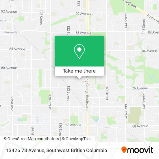 13426 78 Avenue map
