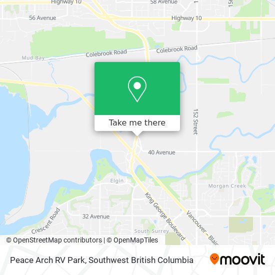 Peace Arch RV Park map