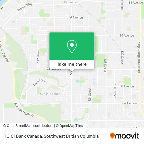 ICICI Bank Canada map