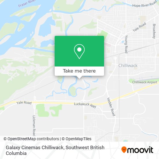 Galaxy Cinemas Chilliwack map