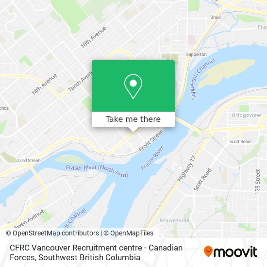 CFRC Vancouver Recruitment centre - Canadian Forces map
