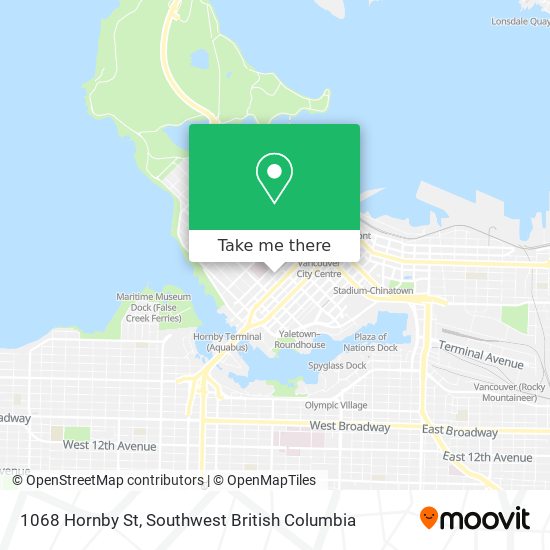 1068 Hornby St map