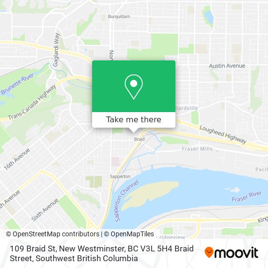 109 Braid St, New Westminster, BC V3L 5H4 Braid Street map