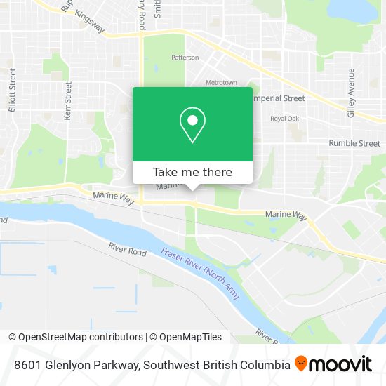 8601 Glenlyon Parkway map