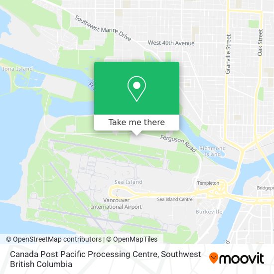 Canada Post Pacific Processing Centre map