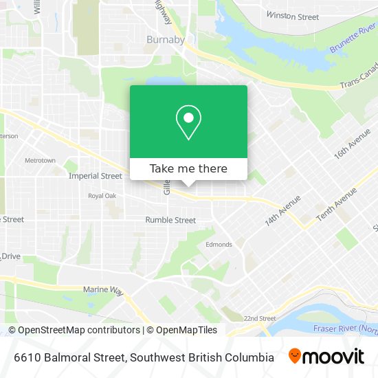 6610 Balmoral Street map