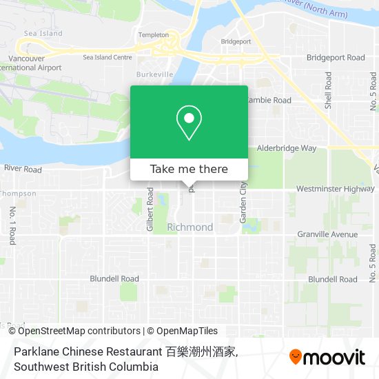 Parklane Chinese Restaurant 百樂潮州酒家 plan