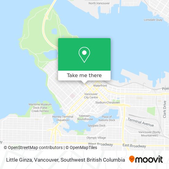 Little Ginza, Vancouver map