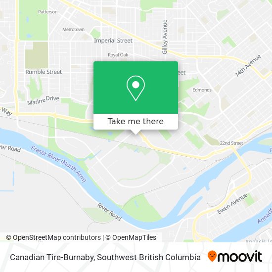 Canadian Tire-Burnaby map