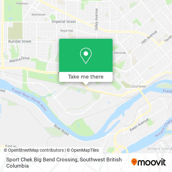 Sport Chek Big Bend Crossing map