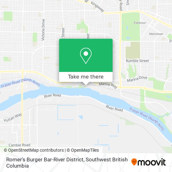 Romer's Burger Bar-River District map