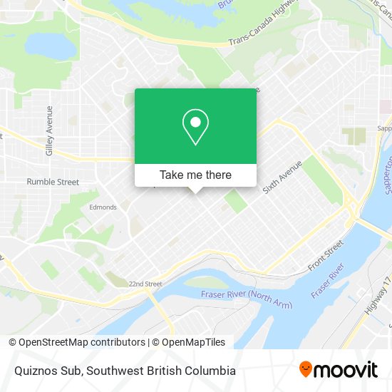 Quiznos Sub map