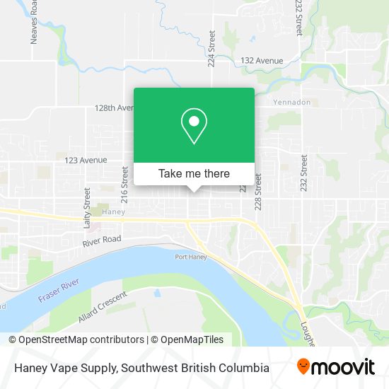 Haney Vape Supply map