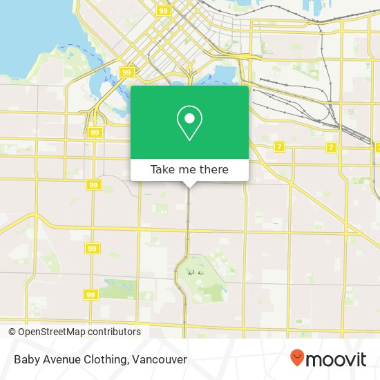 Baby Avenue Clothing, 3318 Cambie St Vancouver, BC V5Z 2W5 plan