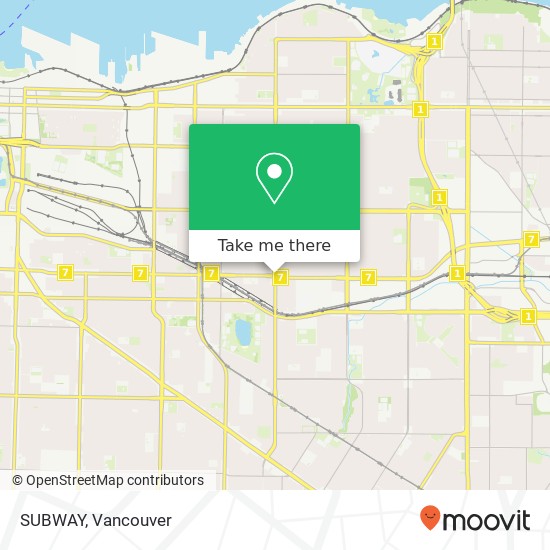 SUBWAY, 2499 Nanaimo St Vancouver, BC V5N 5E5 map