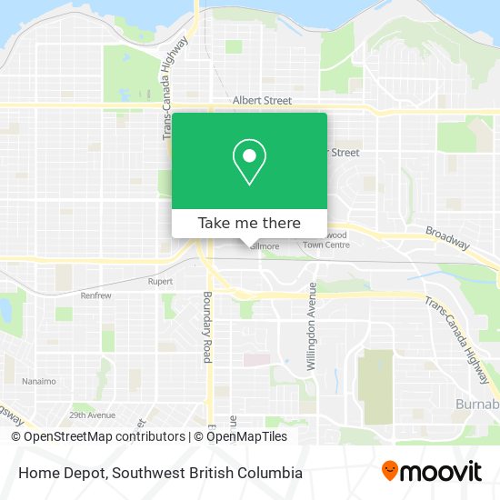 Home Depot map