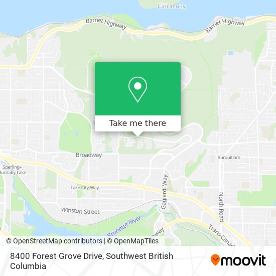 8400 Forest Grove Drive map