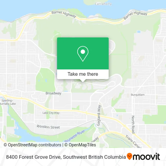 8400 Forest Grove Drive map