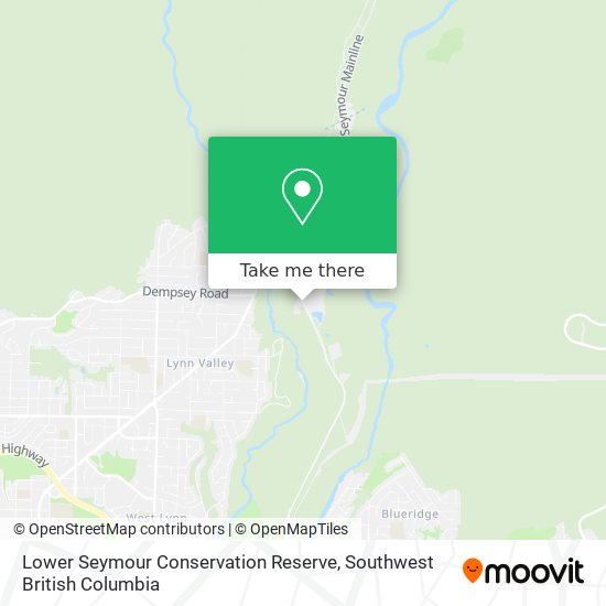 Lower Seymour Conservation Reserve map