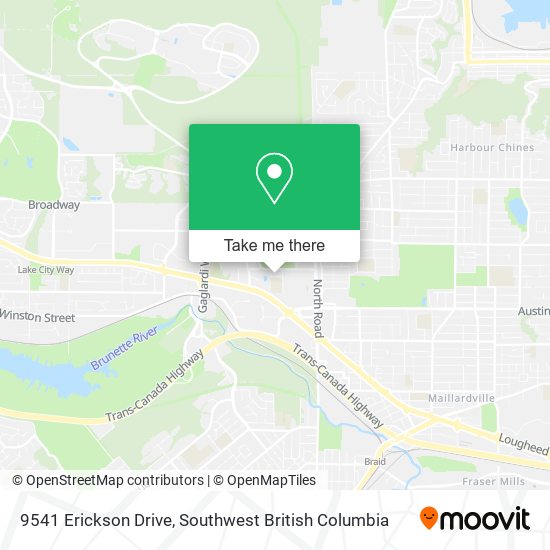 9541 Erickson Drive map