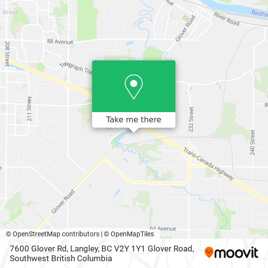 7600 Glover Rd, Langley, BC V2Y 1Y1 Glover Road map