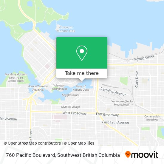 760 Pacific Boulevard map