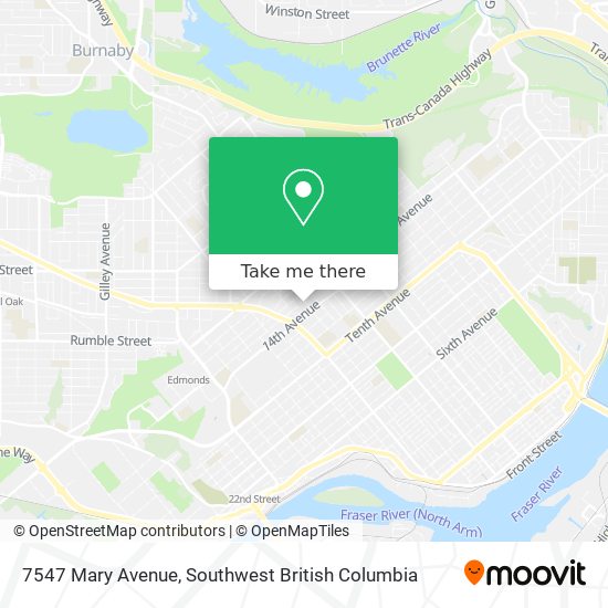 7547 Mary Avenue map