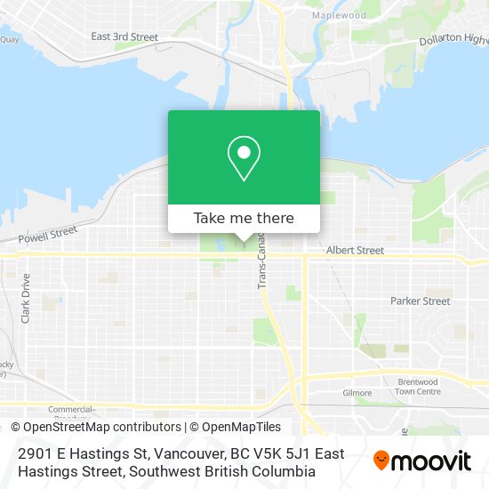 2901 E Hastings St, Vancouver, BC V5K 5J1 East Hastings Street map