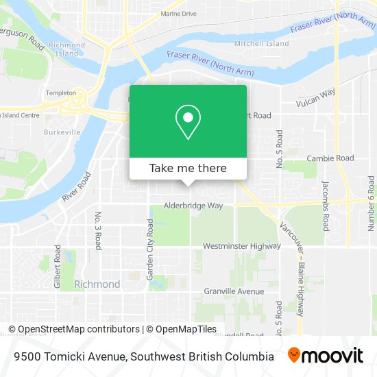9500 Tomicki Avenue map