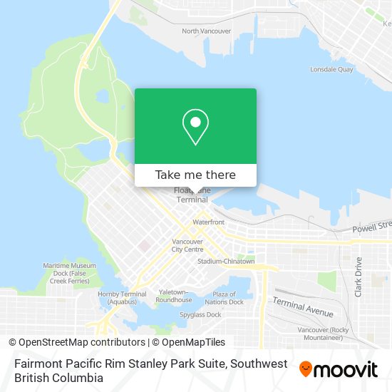 Fairmont Pacific Rim Stanley Park Suite map