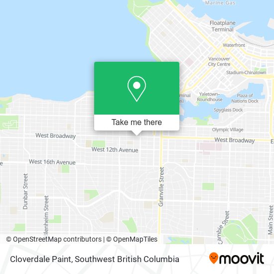 Cloverdale Paint map