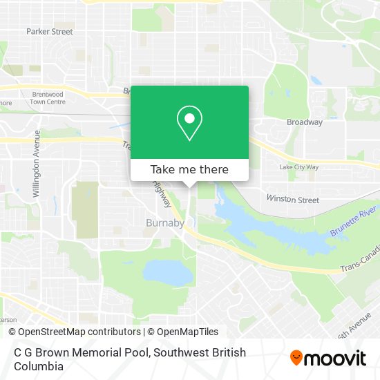 C G Brown Memorial Pool map