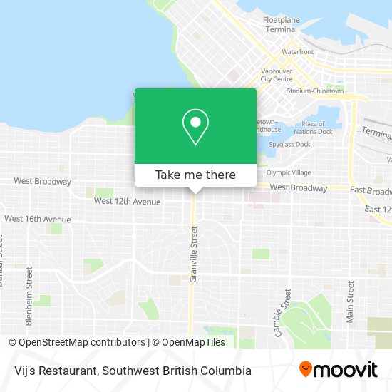 Vij's Restaurant map
