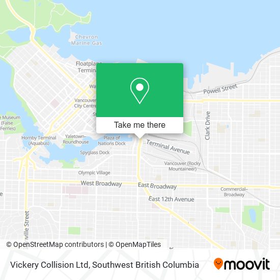 Vickery Collision Ltd map