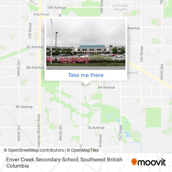 Enver Creek Secondary School map