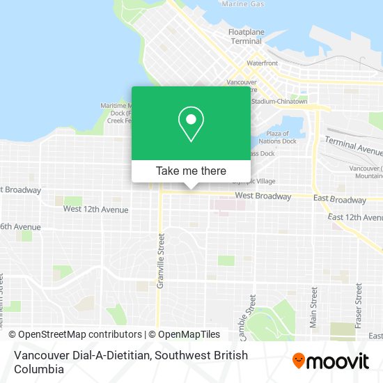 Vancouver Dial-A-Dietitian map