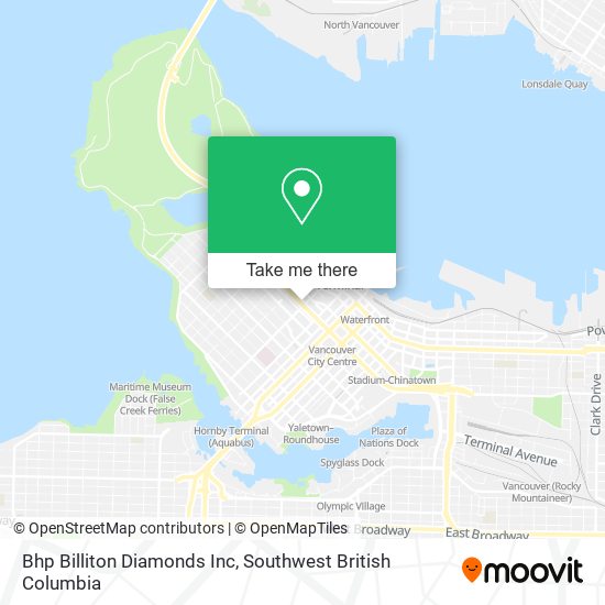 Bhp Billiton Diamonds Inc map