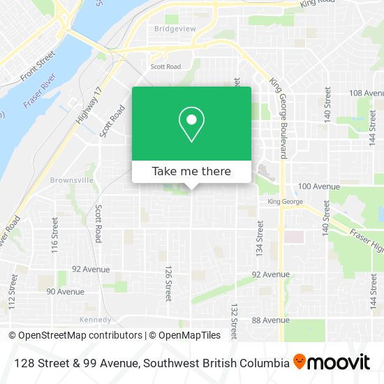128 Street & 99 Avenue map