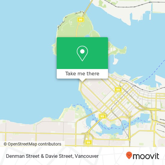 Denman Street & Davie Street map