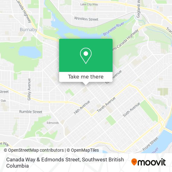 Canada Way & Edmonds Street map