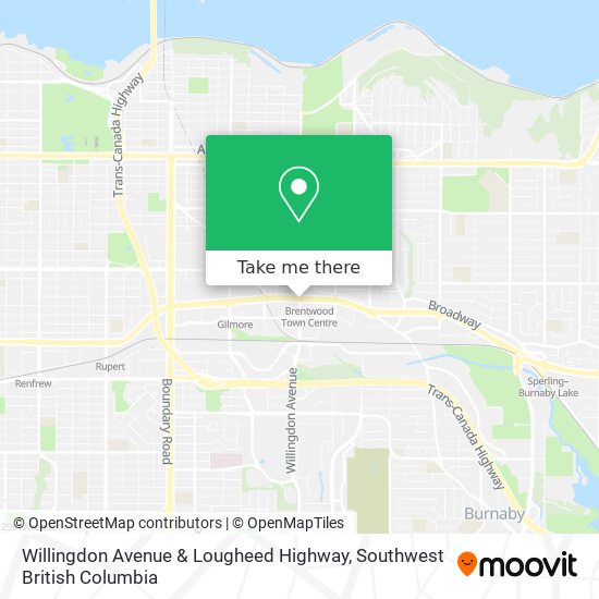 Willingdon Avenue & Lougheed Highway map