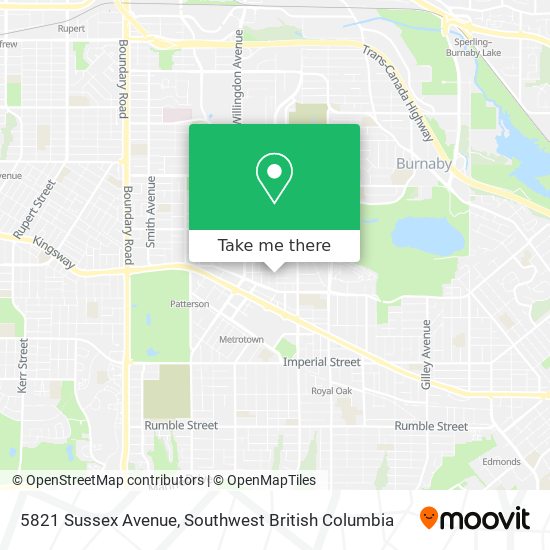 5821 Sussex Avenue map