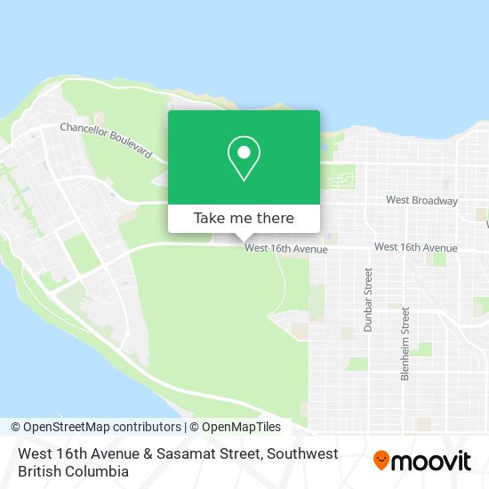 West 16th Avenue & Sasamat Street map