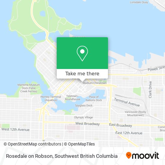 Rosedale on Robson map