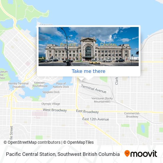 Pacific Central Station map
