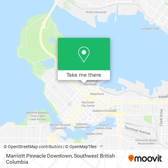 Marriott Pinnacle Downtown map