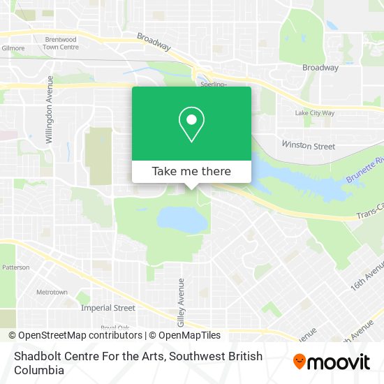 Shadbolt Centre For the Arts map