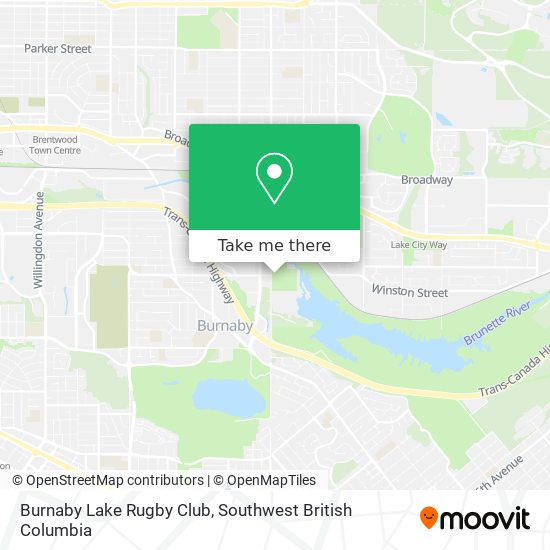 Burnaby Lake Rugby Club map