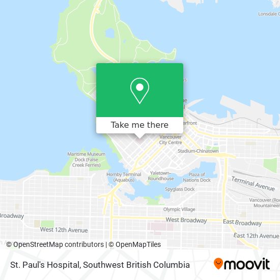St. Paul's Hospital map