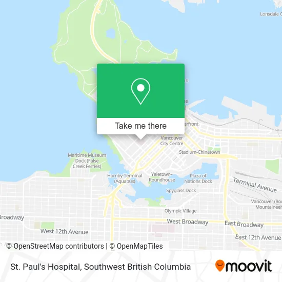 St. Paul's Hospital map